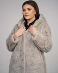 Aaliyah Fur Coat - Grey