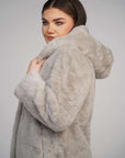 Aaliyah Fur Coat - Grey