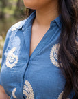 Paisley Linen-Blend Shirt Dress – She's Limitless