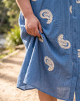 Paisley Linen-Blend Shirt Dress – She's Limitless